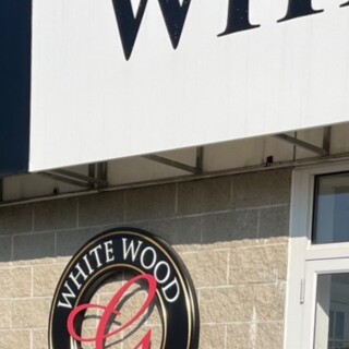 White Wood Dimensional Logo