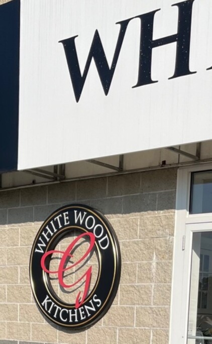 White Wood Dimensional Logo