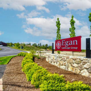 Egan Landscape Group Custom Pylon Sign in Plymouth Mass by Zebra Visuals