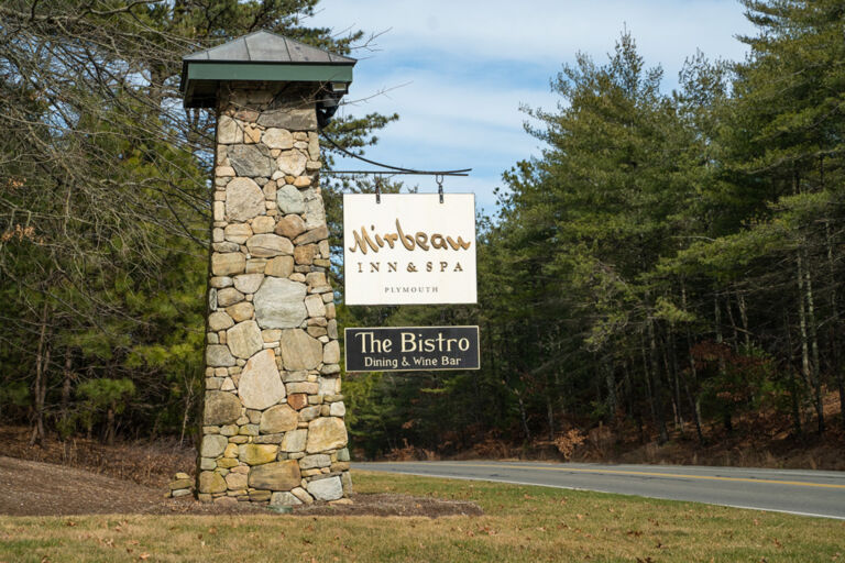 Mirbeau Spa Pylon Sign Plymouth Mass by Zebra Visuals