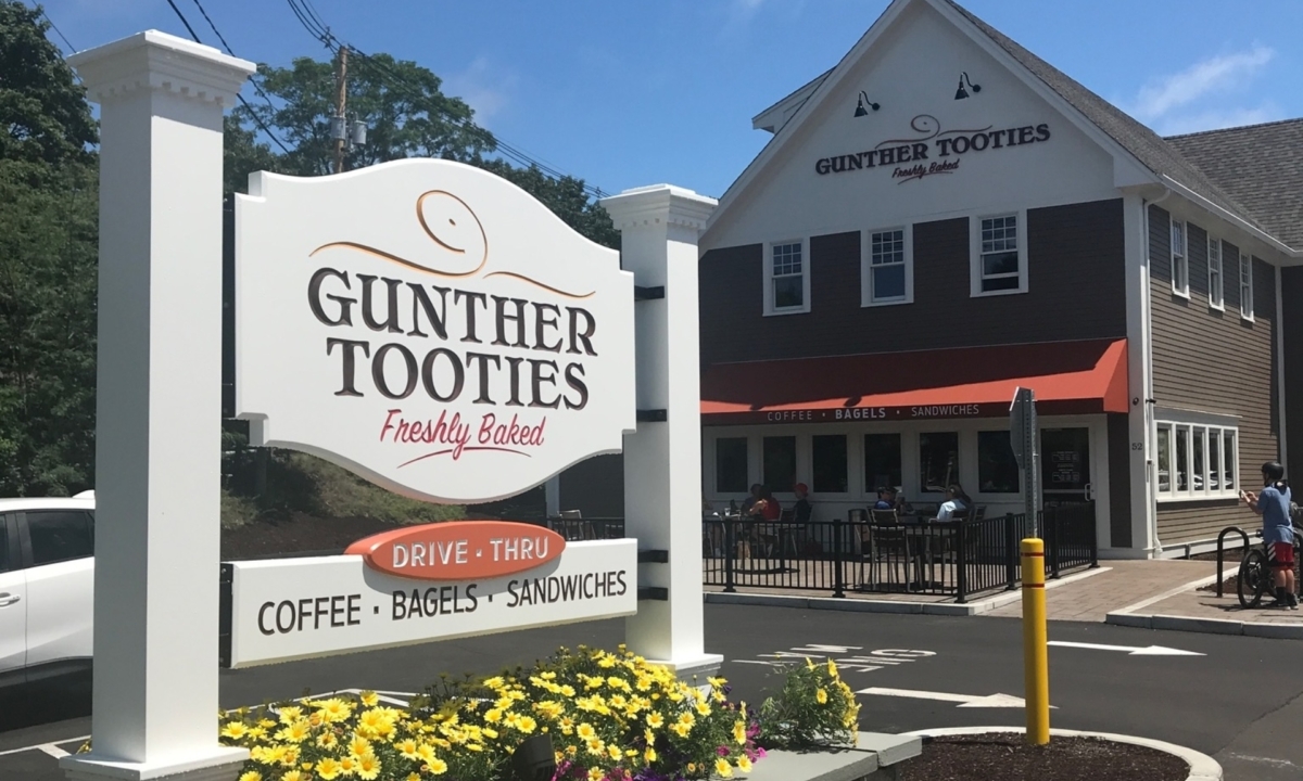 Gunther tooties sign by zebra visuals plymouth