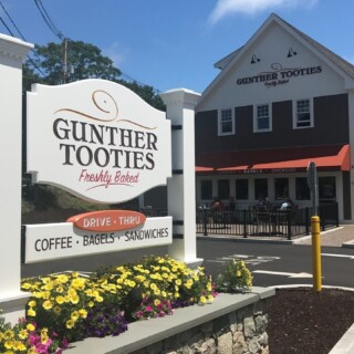 Gunther tooties sign by zebra visuals plymouth