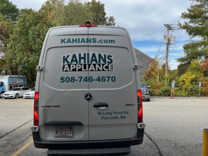 Truck lettering plymouth south shore zebra visuals Kahians Transit