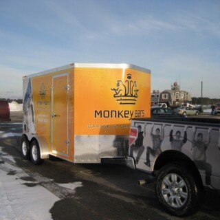 Truck lettering plymouth south shore zebra visuals MB Front of Trailer