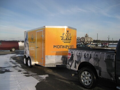 Truck lettering plymouth south shore zebra visuals MB Front of Trailer