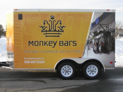 Truck lettering plymouth south shore zebra visuals MB Trailer