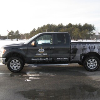 Truck lettering plymouth south shore zebra visuals MB Truck