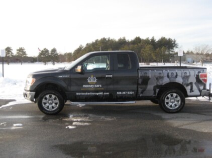 Truck lettering plymouth south shore zebra visuals MB Truck