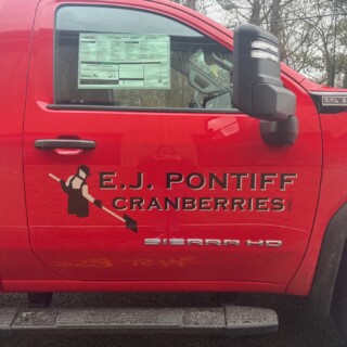 Truck lettering plymouth south shore zebra visuals Pontiff RH Close