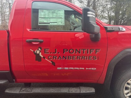 Truck lettering plymouth south shore zebra visuals Pontiff RH Close