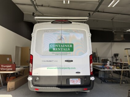 Truck lettering plymouth south shore zebra visuals Shea Window Perf