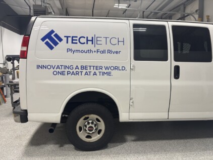 Truck lettering plymouth south shore zebra visuals Tech Etch