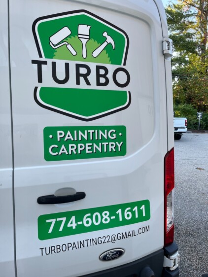 Truck lettering plymouth south shore zebra visuals Turbo Back
