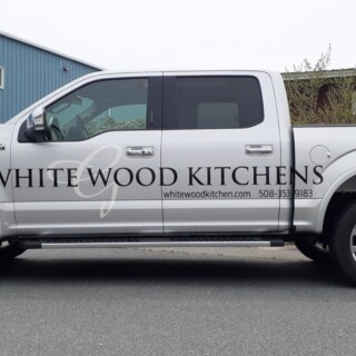 Truck lettering plymouth south shore zebra visuals WWK White Pick UP