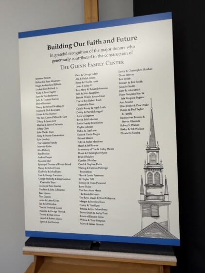 Trinity Church Newport RI Donor Plaque