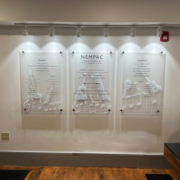 NE Music Performing Center Signage by Zebra Visuals