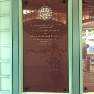 The Preservation Society of Newport County Donor Sign