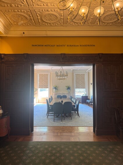Fanchon Metcalf "Monty" Burnham Boardroom Signage