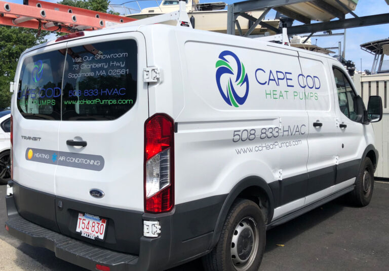 Cape Cod Heat Pumps Van Lettering