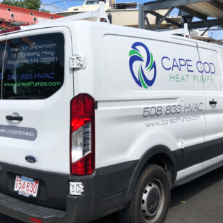 Cape Cod Heat Pumps Van Lettering