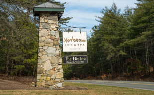 Mirbeau Spa Pylon Sign Plymouth Mass by Zebra Visuals