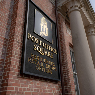Post Office Square Gold Leaf Smaltz Sign by Zebra Visuals