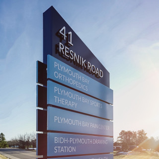 Blue Wayfinding Sign (41 Resnik Road)