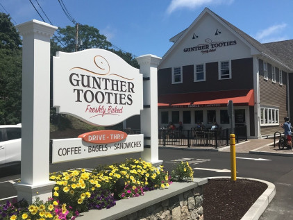 Gunther tooties sign by zebra visuals plymouth