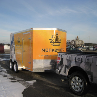 Truck lettering plymouth south shore zebra visuals MB Front of Trailer
