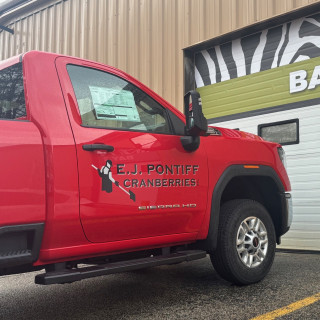 Truck lettering plymouth south shore zebra visuals Pontiff Passenger