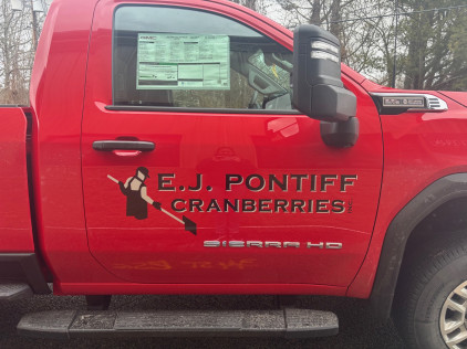 Truck lettering plymouth south shore zebra visuals Pontiff RH Close