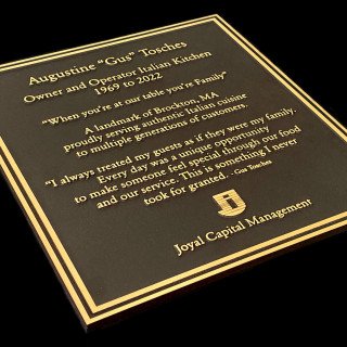 Joyal Managment Plaque
