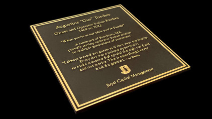 Joyal Managment Plaque