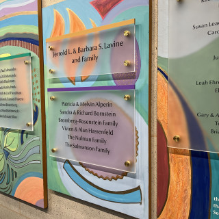 Custom Glass Wall Plaque at Temple