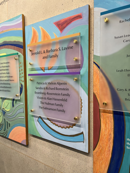 Custom Glass Wall Plaque at Temple