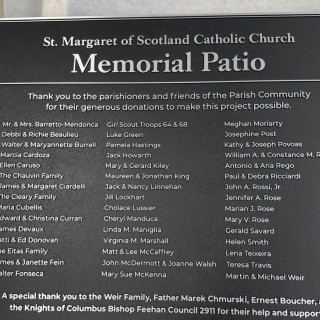 St Margarets Donor Plaque
