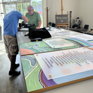 Temple Emanu El custom signs by Zebra Visuals Plymouth MA