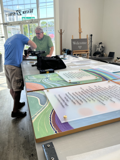 Temple Emanu El custom signs by Zebra Visuals Plymouth MA