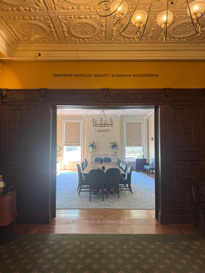 Fanchon Metcalf "Monty" Burnham Boardroom Signage