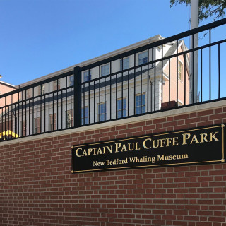 Captain Paul Cuffe Park New Bedford Whaling Museum Sign