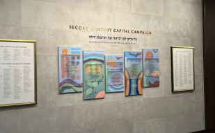 Temple Emanu El Donor Wall Plaques by Zebra Visuals