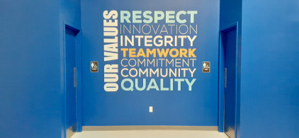 Custom interior vinyl wall graphics