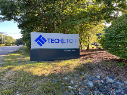 Tech etch street sign zebra visuals plymouth mass