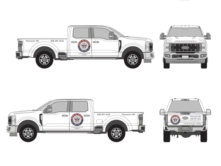 Truck lettering mockup
