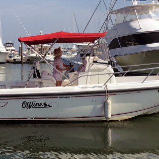 "Offline" Boston Whaler Boat Lettering Plymouth MA