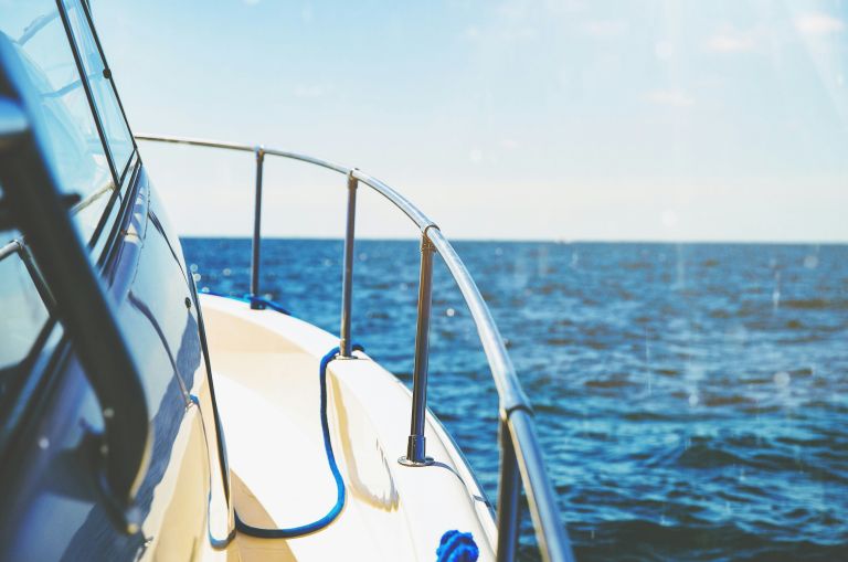 Power boat on the water